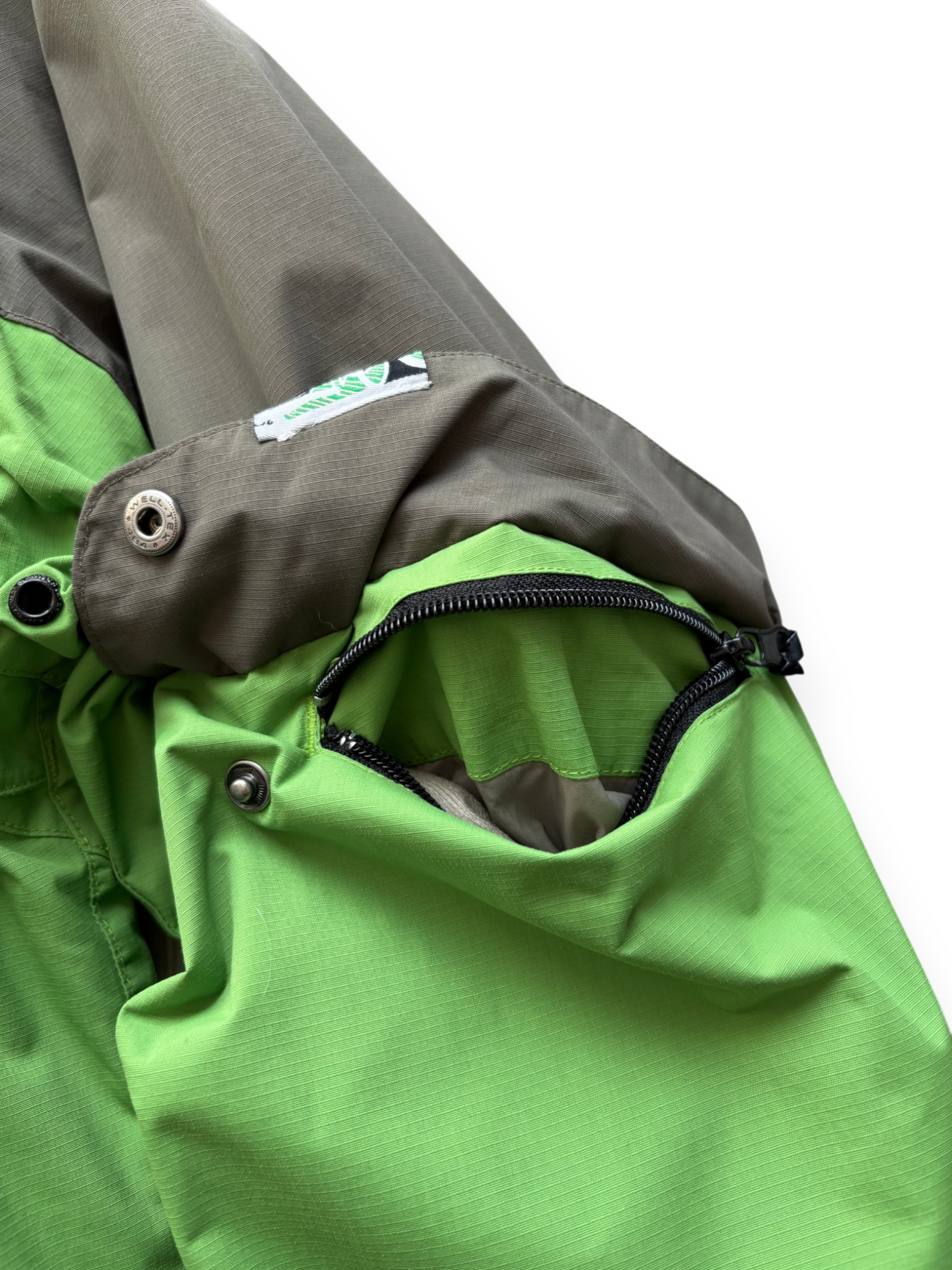 2000's QuickSilver Compass Asymmetrical Green Ski Jacket (L)