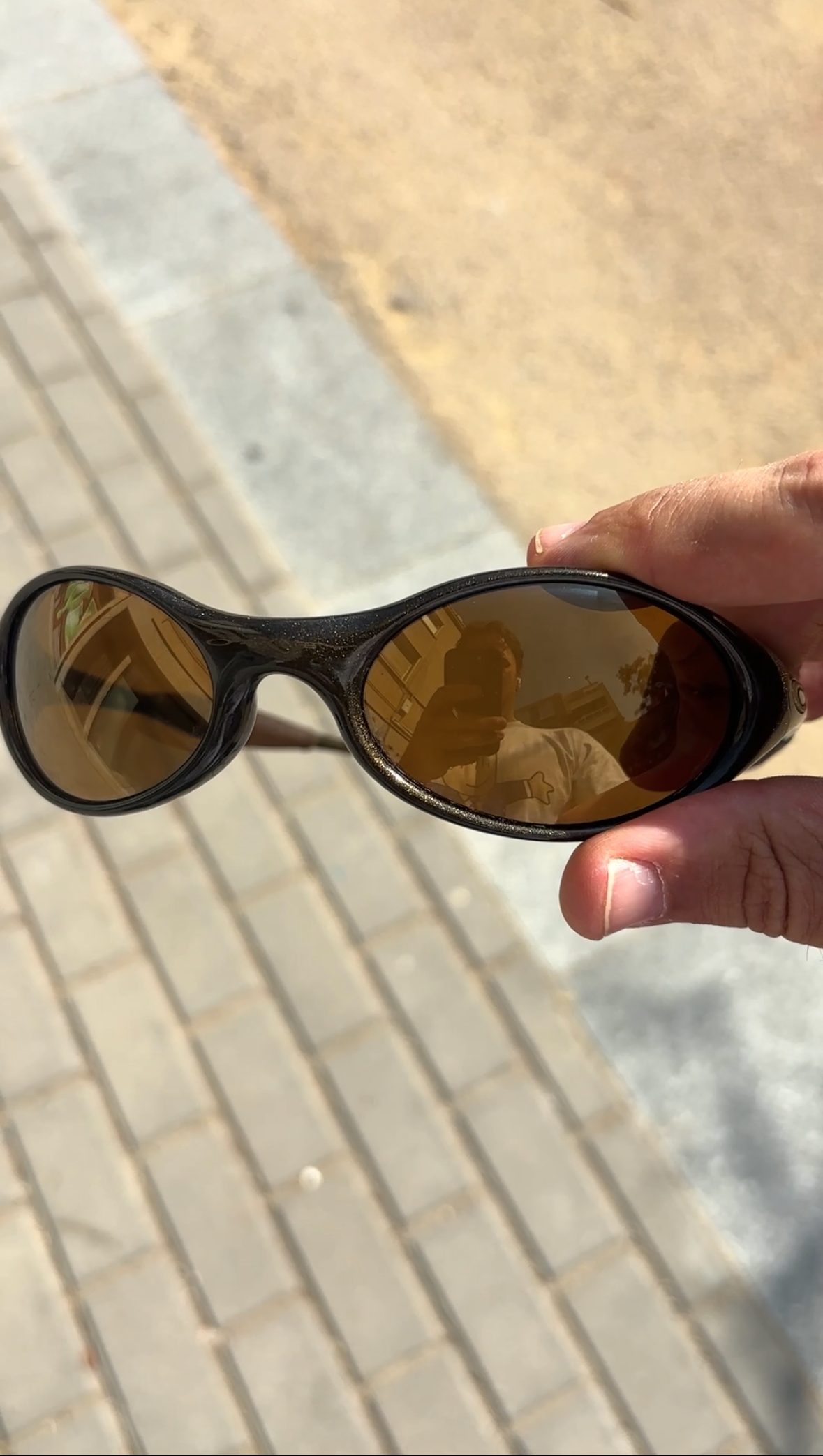 1999 Oakley Eye Jacket Black Gold / Gold Iridium