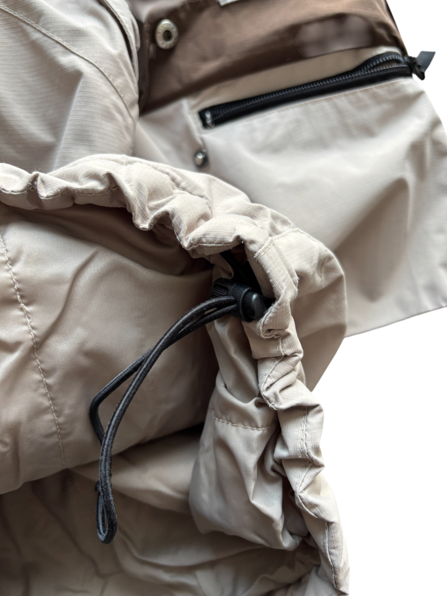 00'S QUIKSILVER ASYMETRICAL ZIP WATERPROOF SKY JACKET