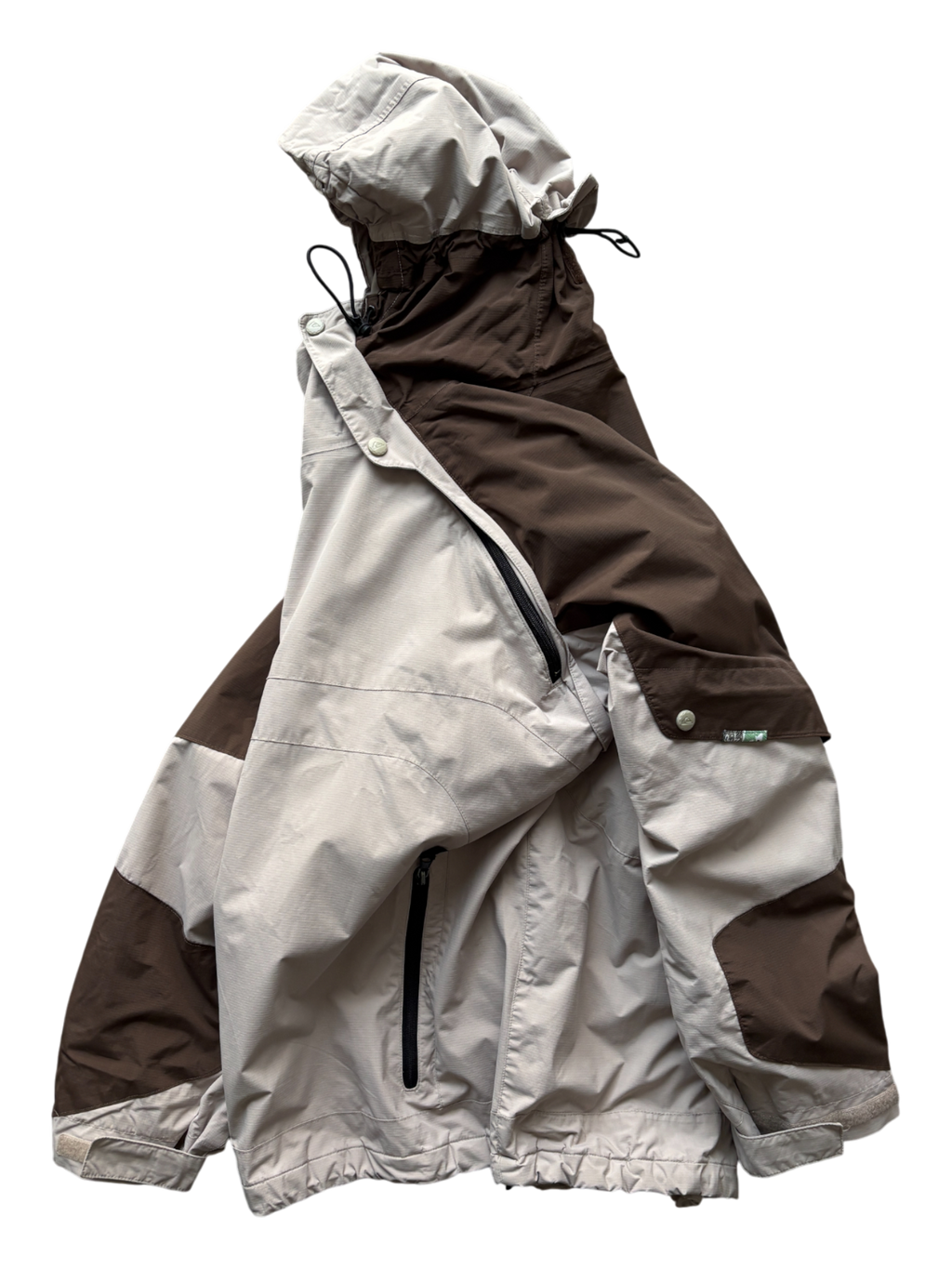 00'S QUIKSILVER ASYMETRICAL ZIP WATERPROOF SKY JACKET