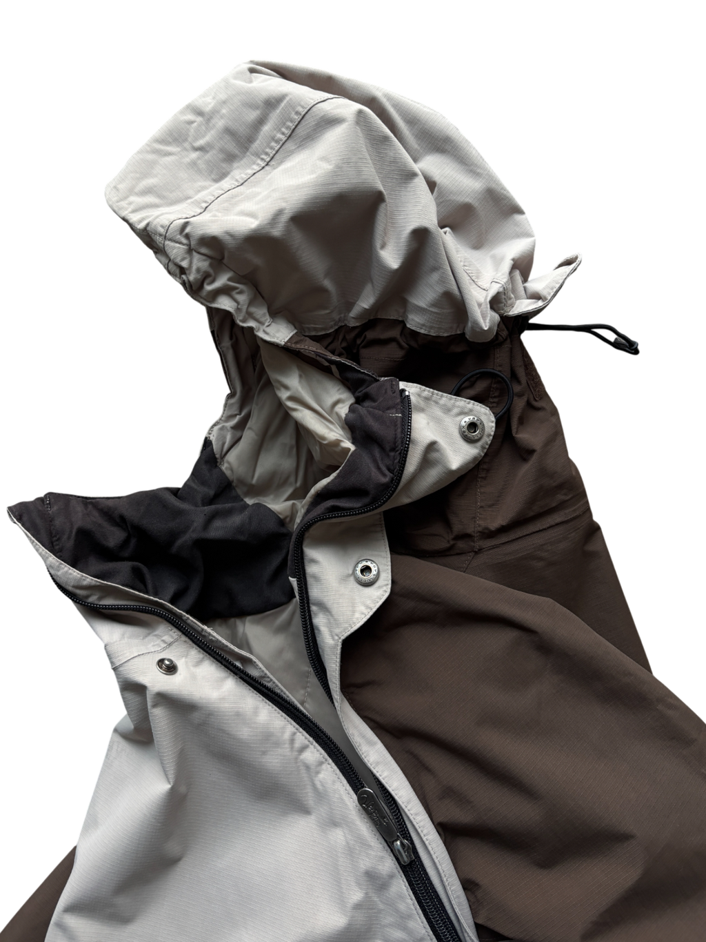 00'S QUIKSILVER ASYMETRICAL ZIP WATERPROOF SKY JACKET