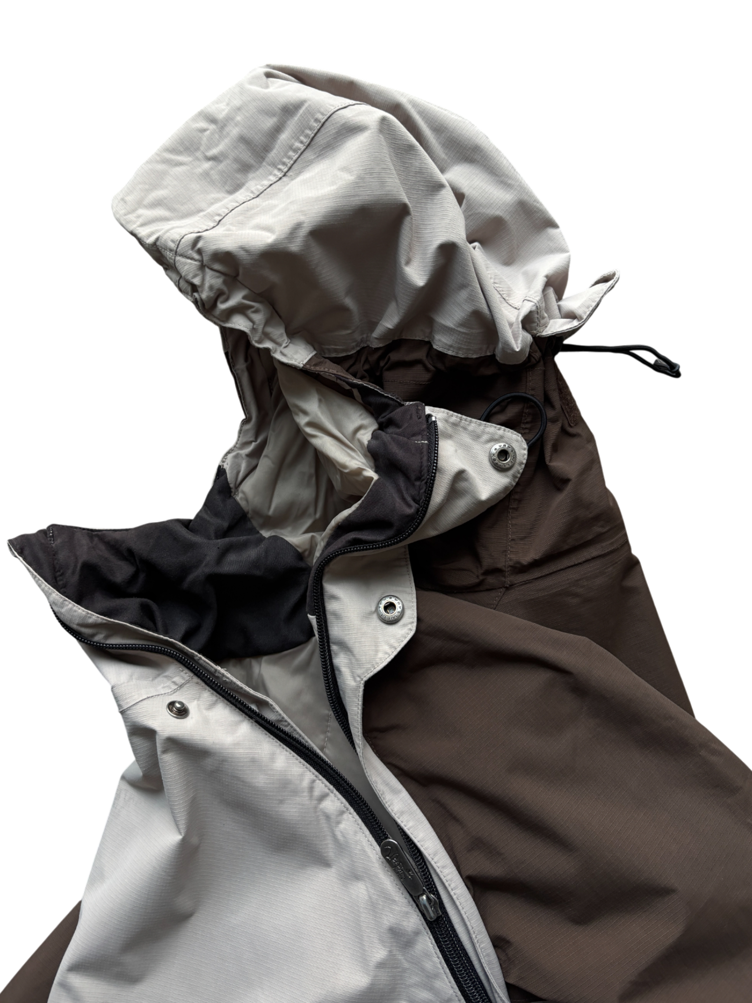 00'S QUIKSILVER ASYMETRICAL ZIP WATERPROOF SKY JACKET