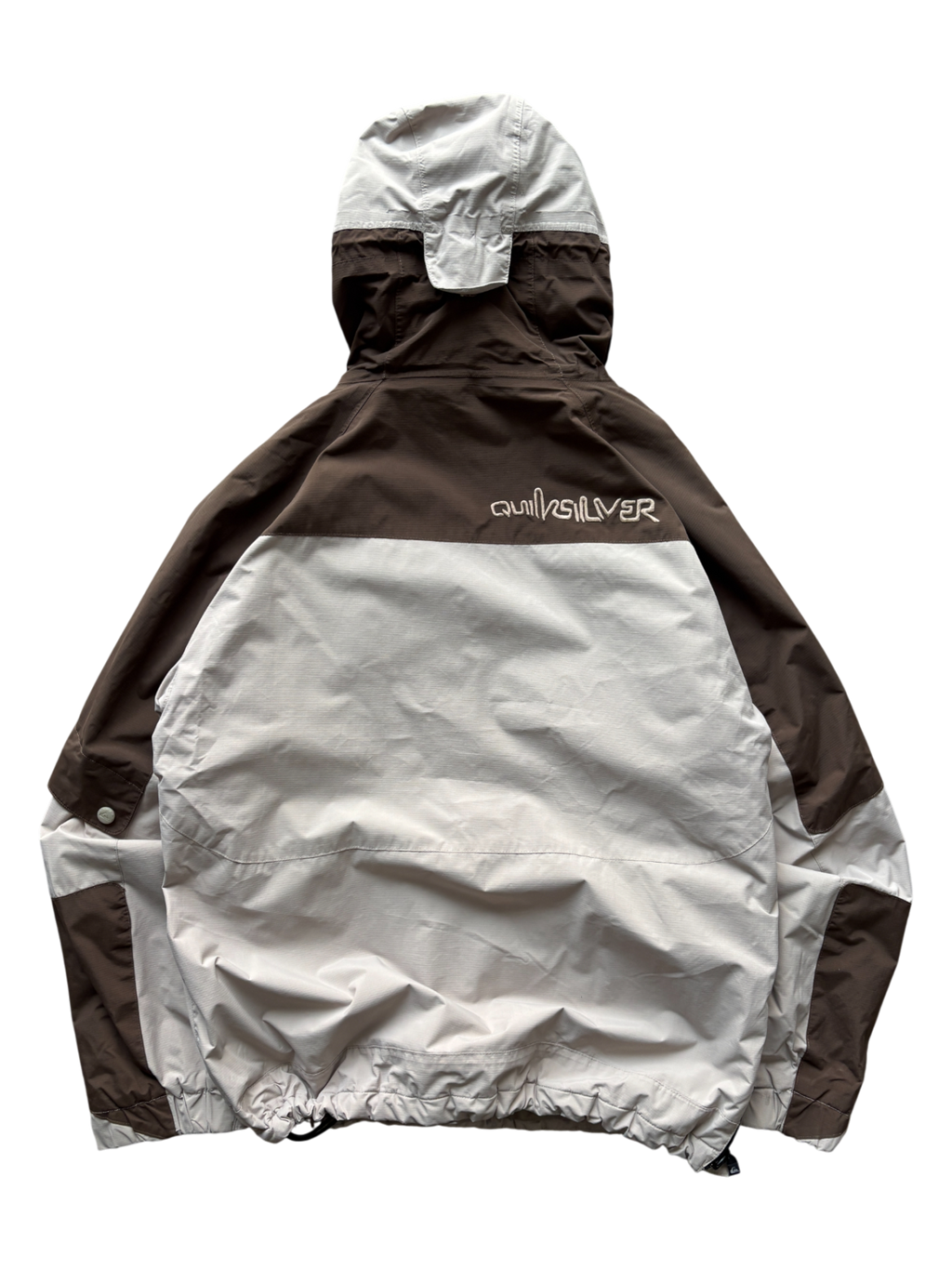 00'S QUIKSILVER ASYMETRICAL ZIP WATERPROOF SKY JACKET