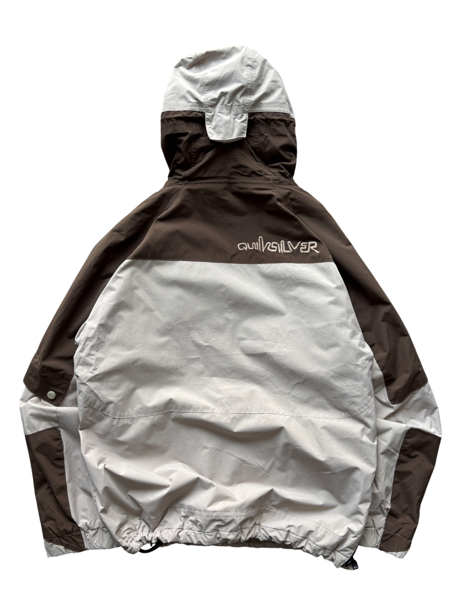 00'S QUIKSILVER ASYMETRICAL ZIP WATERPROOF SKY JACKET