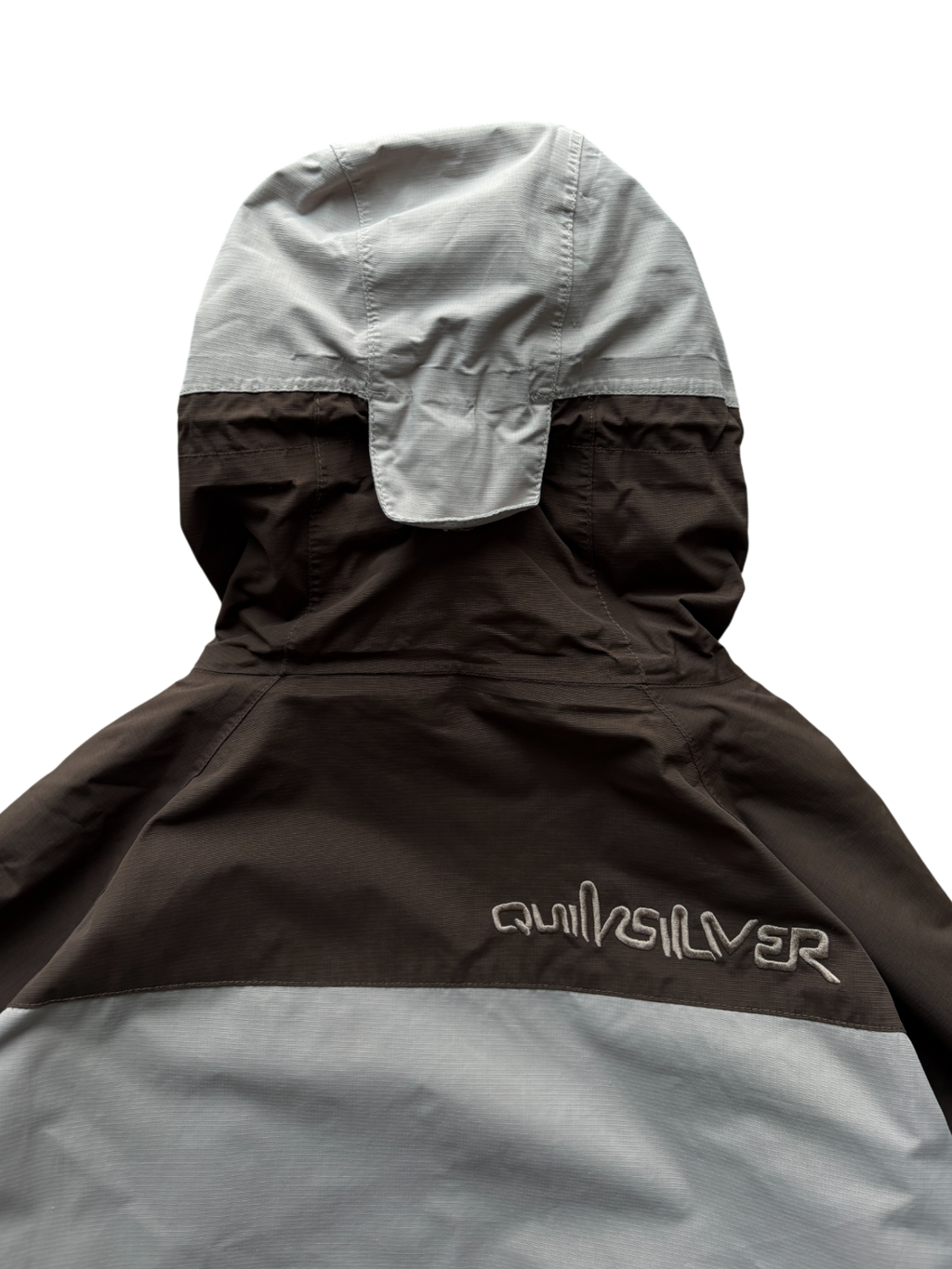 00'S QUIKSILVER ASYMETRICAL ZIP WATERPROOF SKY JACKET