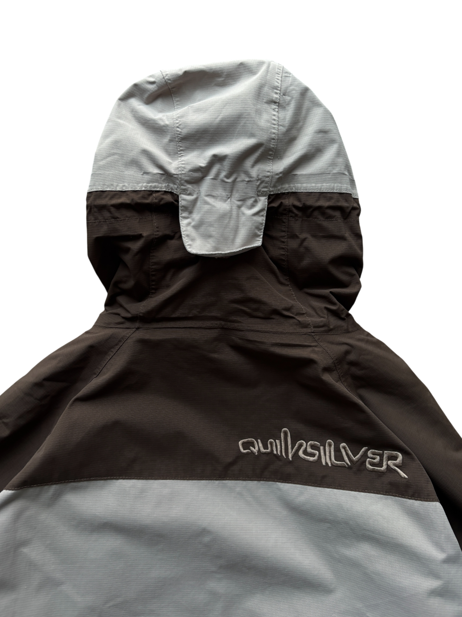 00'S QUIKSILVER ASYMETRICAL ZIP WATERPROOF SKY JACKET