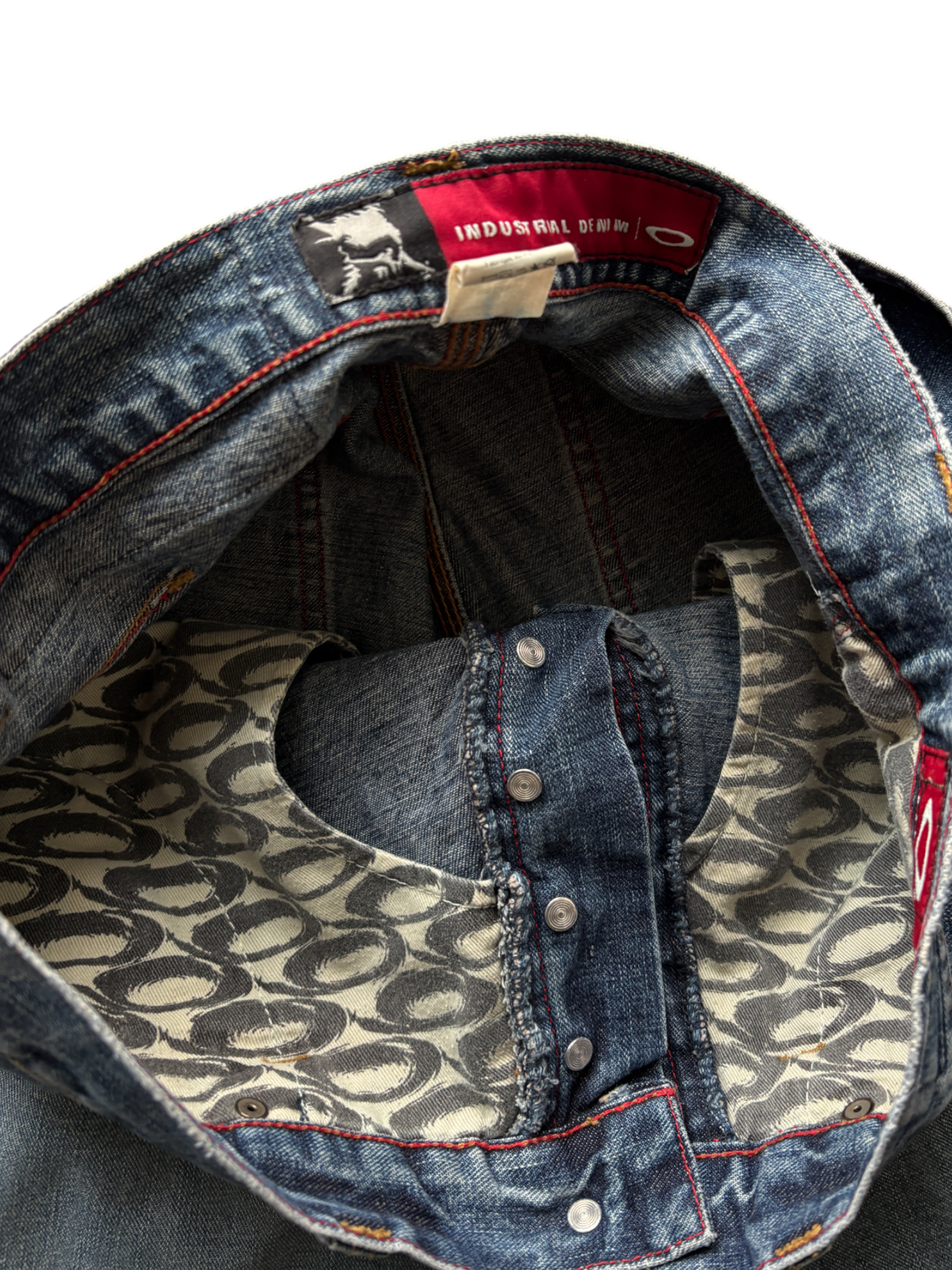 00'S OAKLEY INDUSTRIAL DENIM BAGGY SHORTS