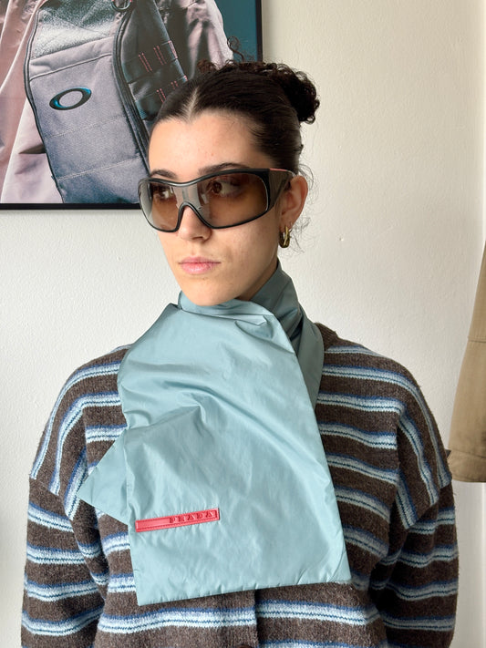 AW99 Prada Sport Baby Blue Magnetic Scarf