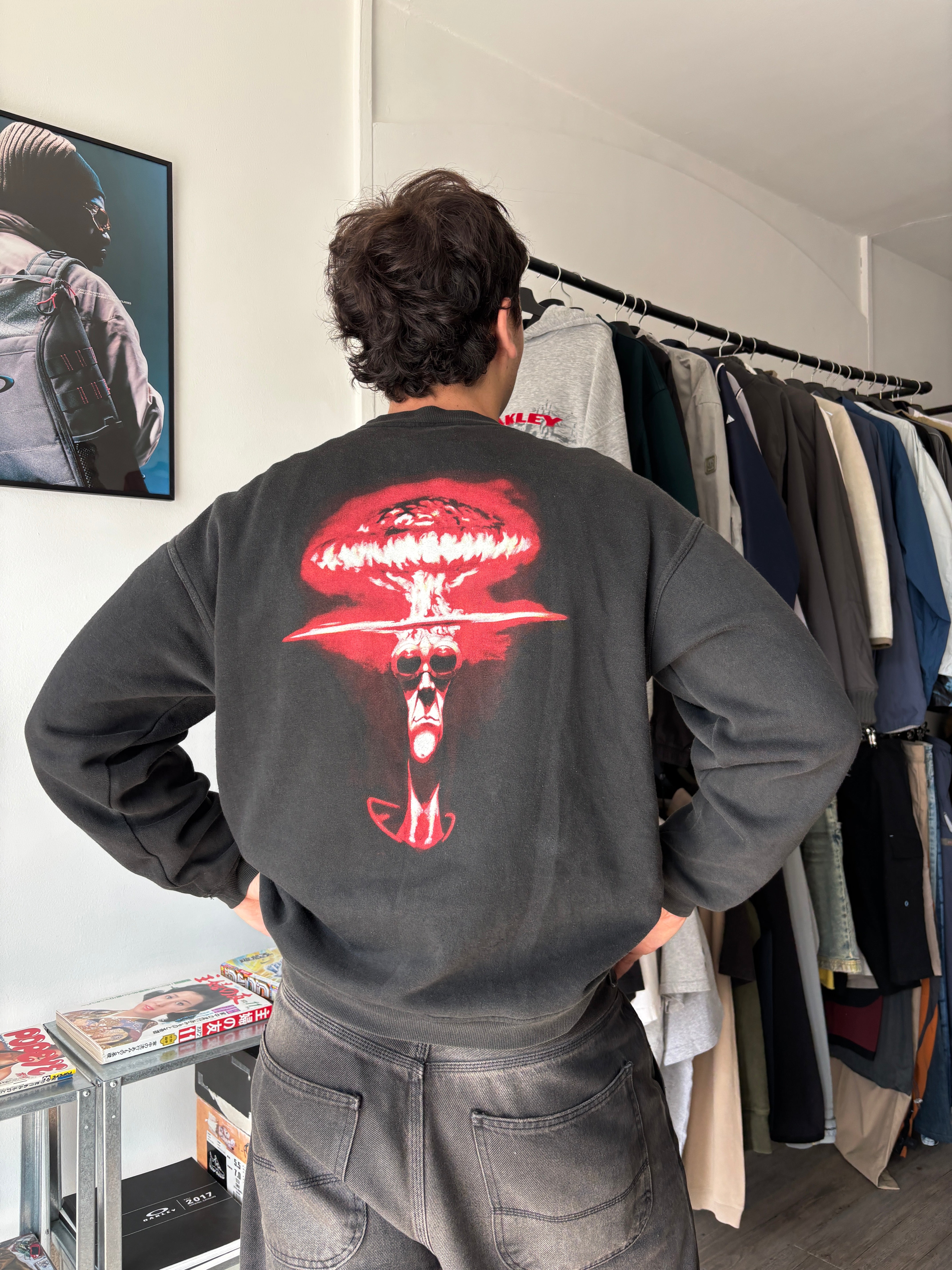 Client wearing an archive piece sourced by 16.88studio