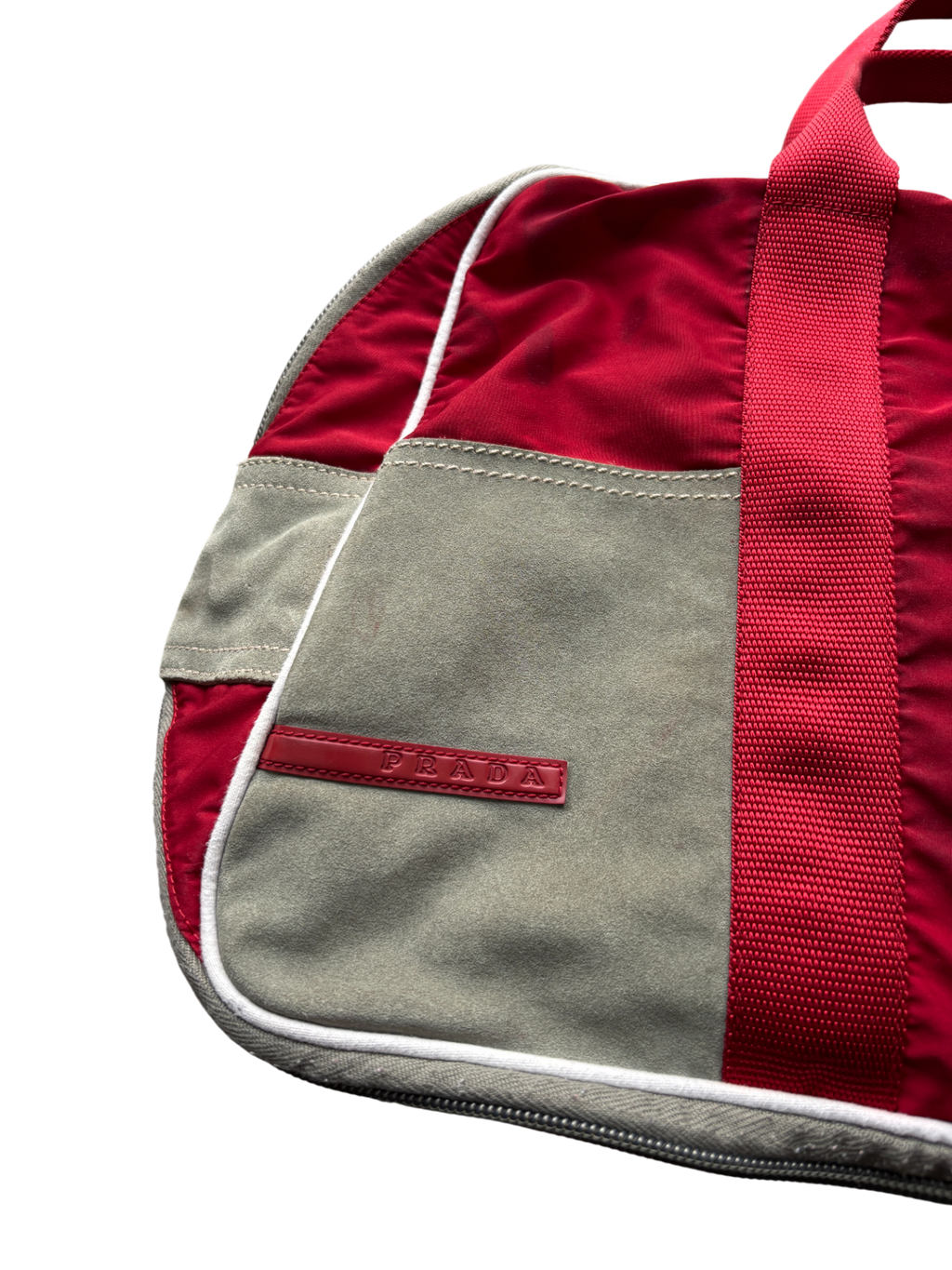 Early 2000's Prada Sport Red Bowling Shoulder Bag