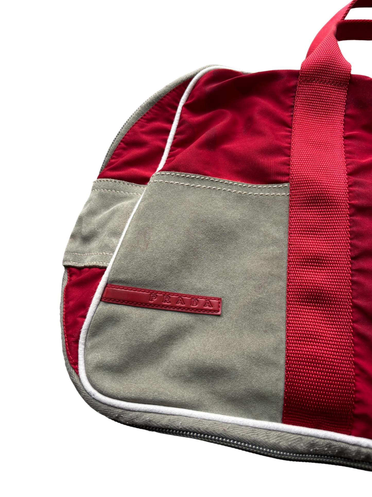 Early 2000's Prada Sport Red Bowling Shoulder Bag