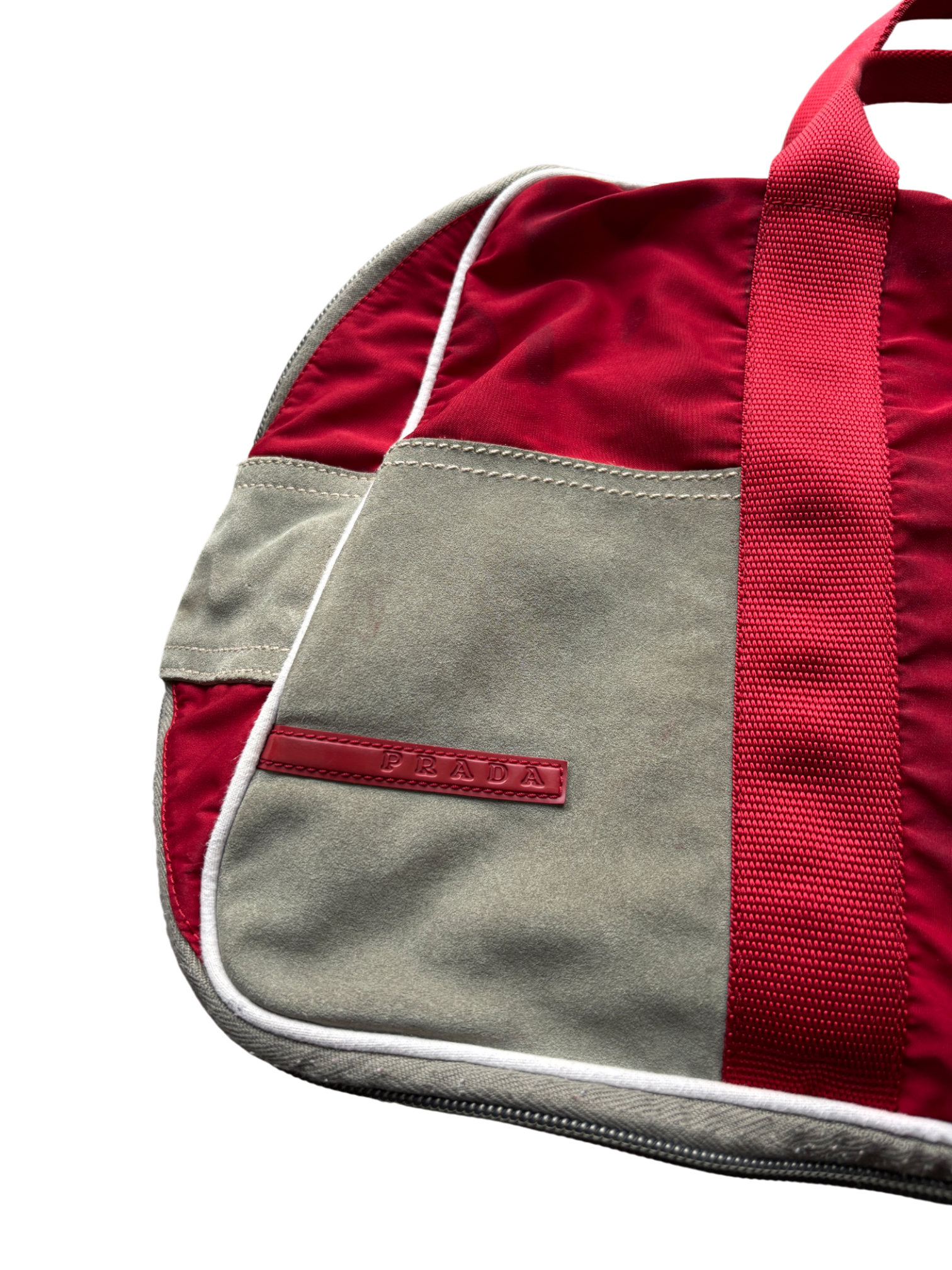 Early 2000's Prada Sport Red Bowling Shoulder Bag