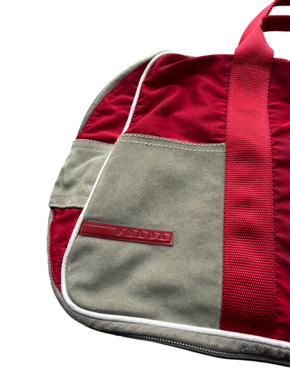 Early 2000's Prada Sport Red Bowling Shoulder Bag