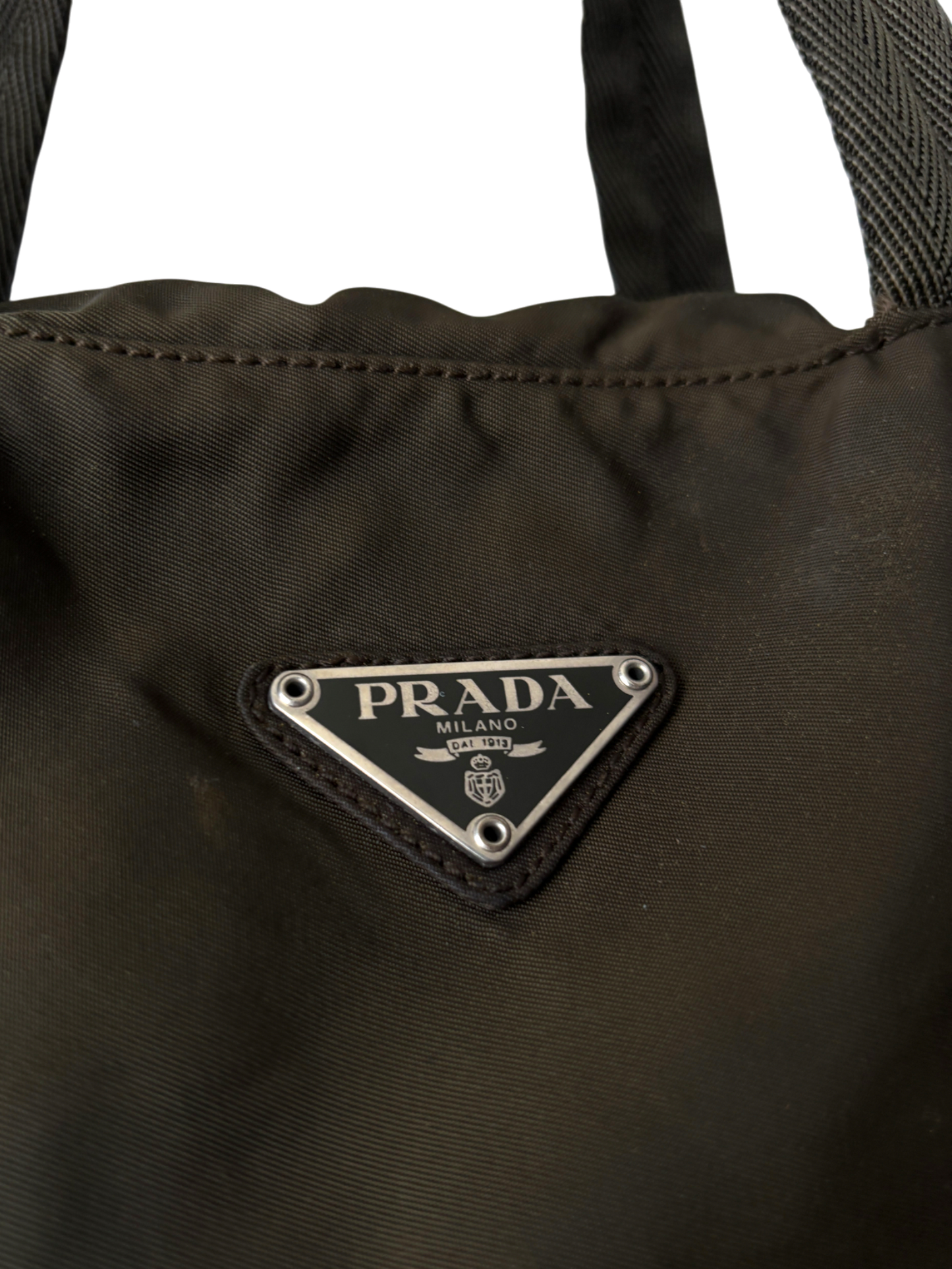 Prada Mainline Nylon Forest Green Shoulder Bag