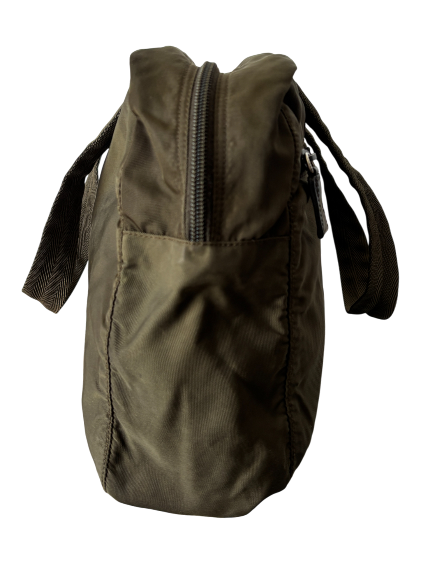 Prada Mainline Nylon Forest Green Shoulder Bag