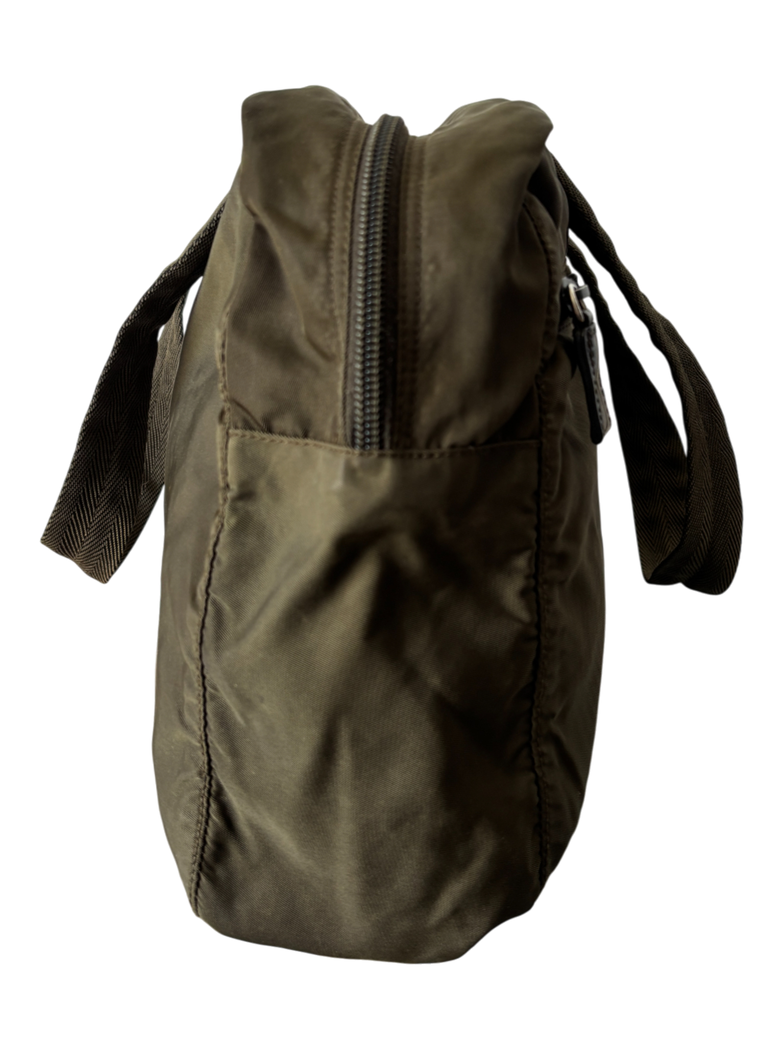 Prada Mainline Nylon Forest Green Shoulder Bag