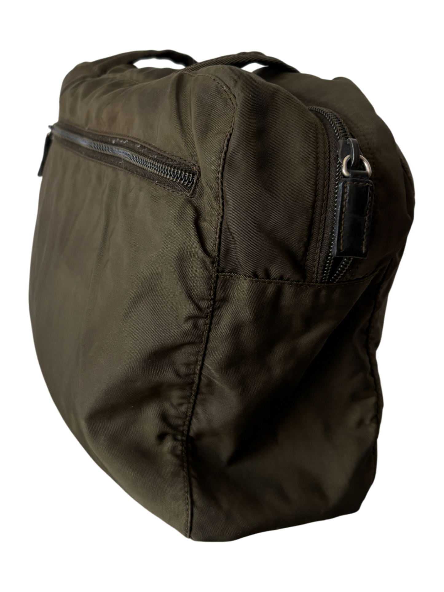 Prada Mainline Nylon Forest Green Shoulder Bag