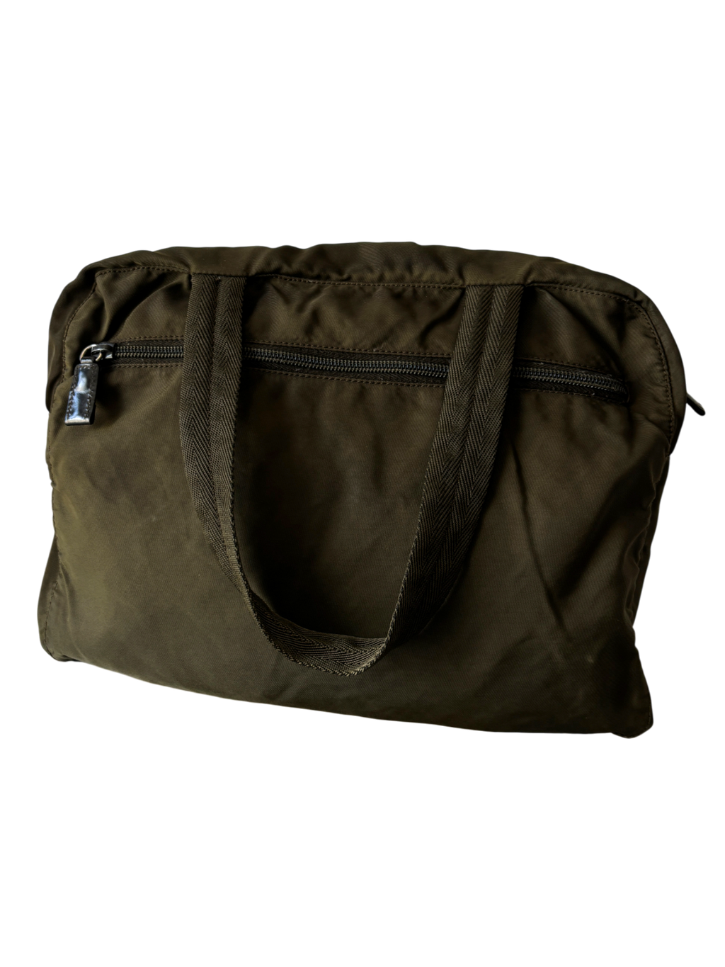 Prada Mainline Nylon Forest Green Shoulder Bag