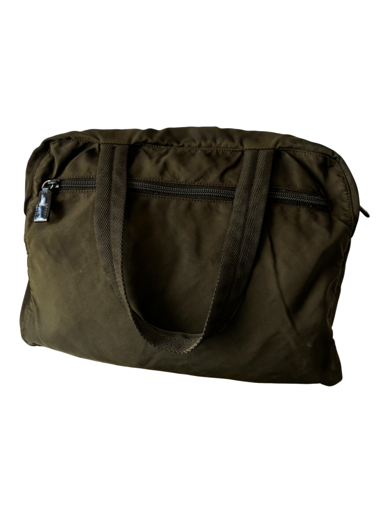 Prada Mainline Nylon Forest Green Shoulder Bag