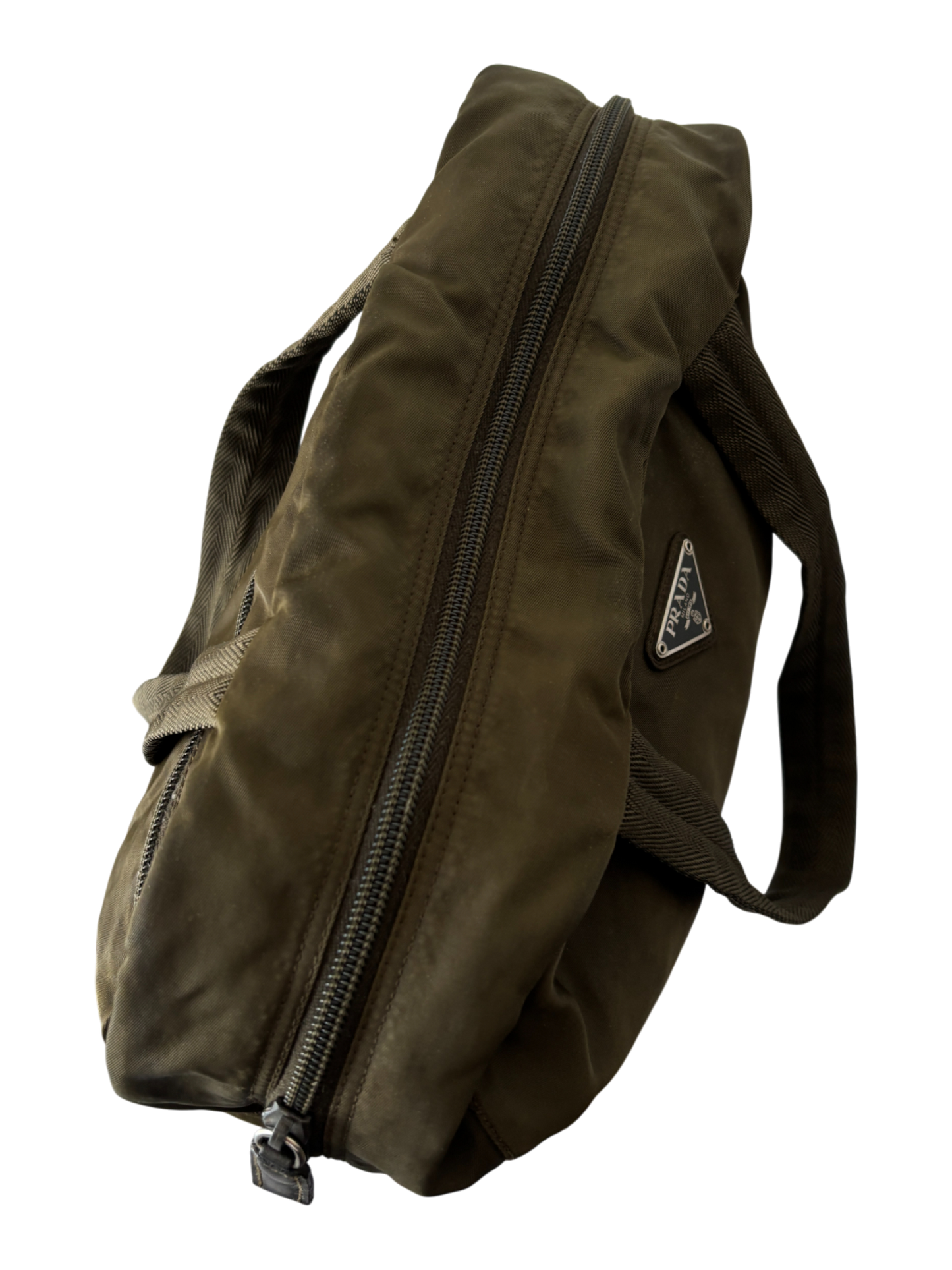 Prada Mainline Nylon Forest Green Shoulder Bag