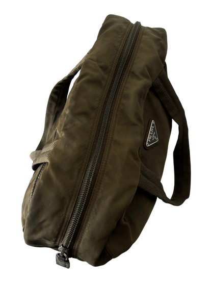 Prada Mainline Nylon Forest Green Shoulder Bag