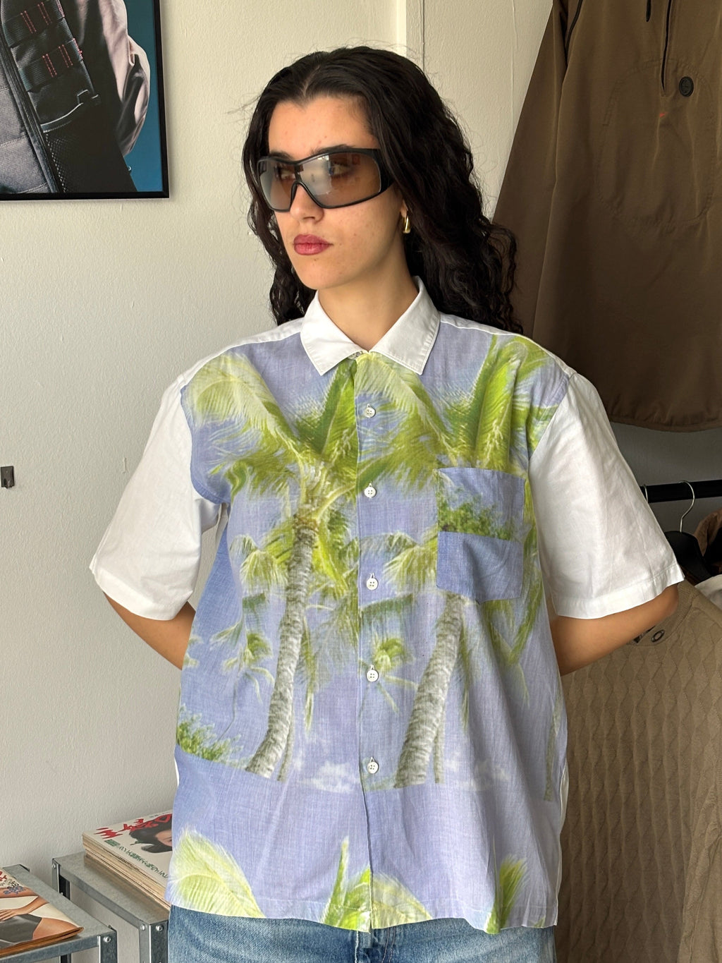 Comme Des Garçons Shirt Palm Tree Print Shirt (M)