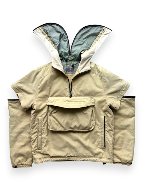 Firetrap convertible split hood jacket in beige