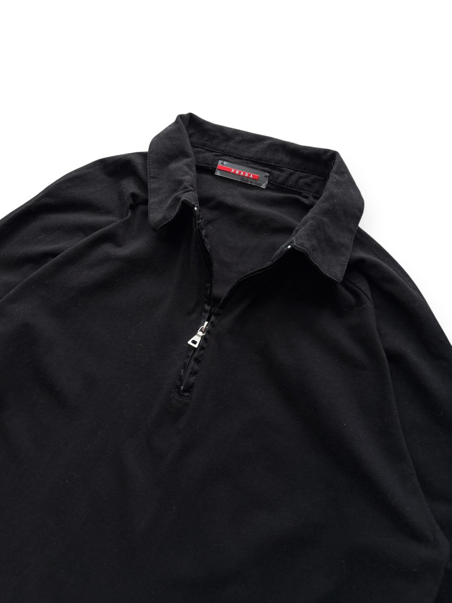 Early 2000's Prada Sport Stash Pocket Long Sleeve Polo (M)