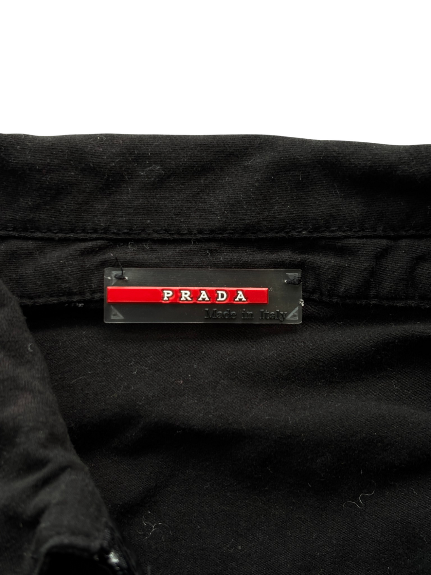 Early 2000's Prada Sport Stash Pocket Long Sleeve Polo (M)