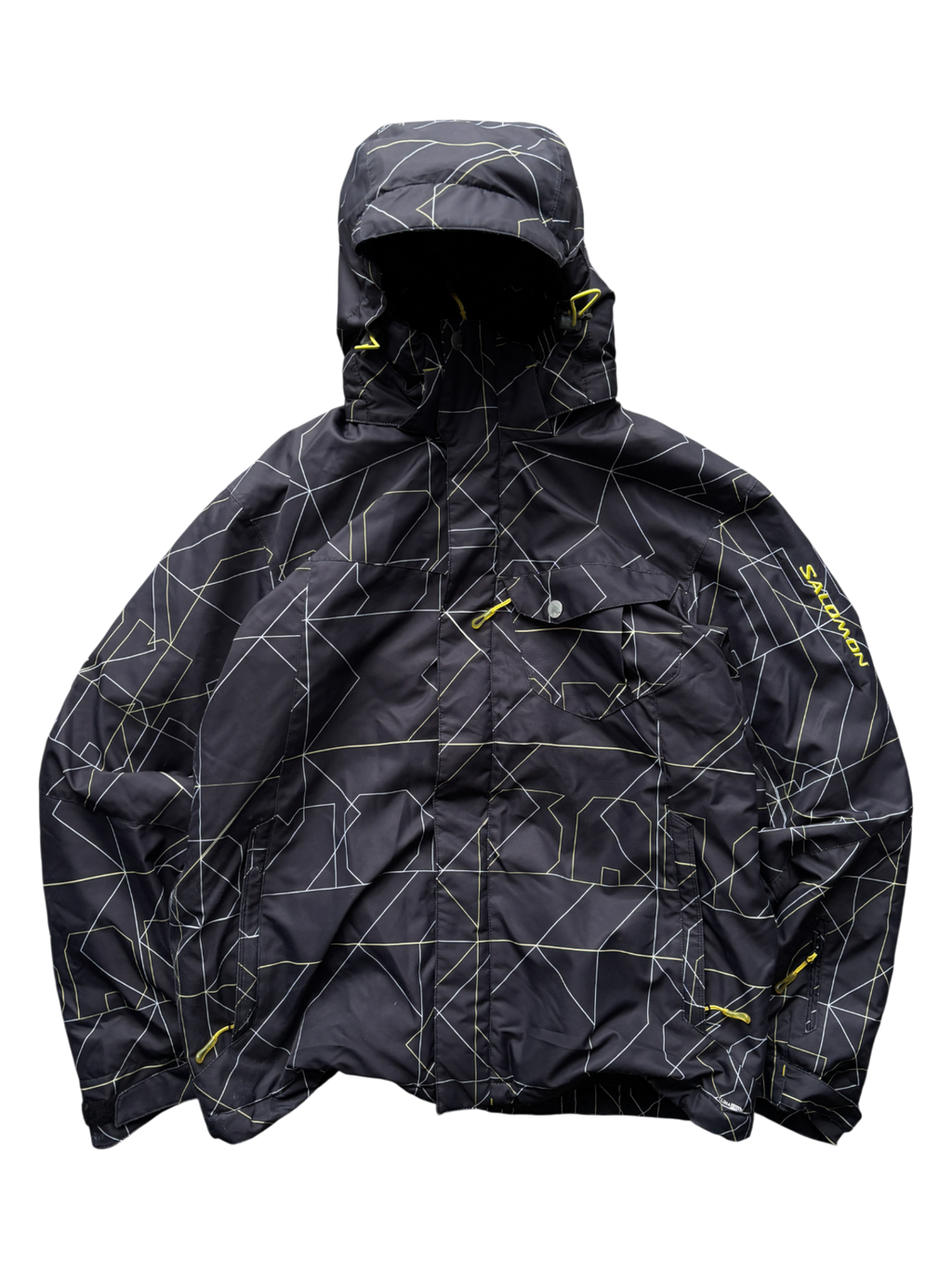 SALOMON BLACK/YELLOW SKI WATERPROOF JACKET