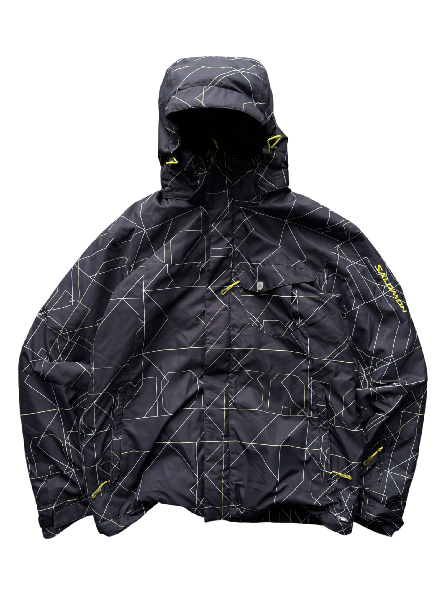SALOMON BLACK/YELLOW SKI WATERPROOF JACKET