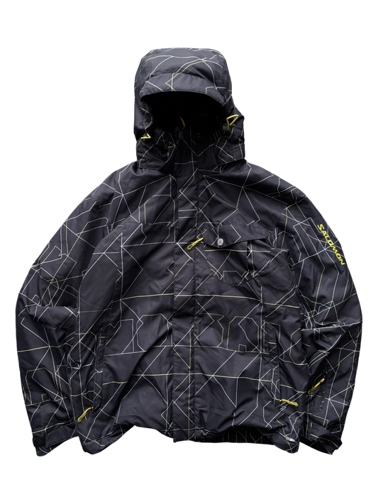 SALOMON BLACK/YELLOW SKI WATERPROOF JACKET