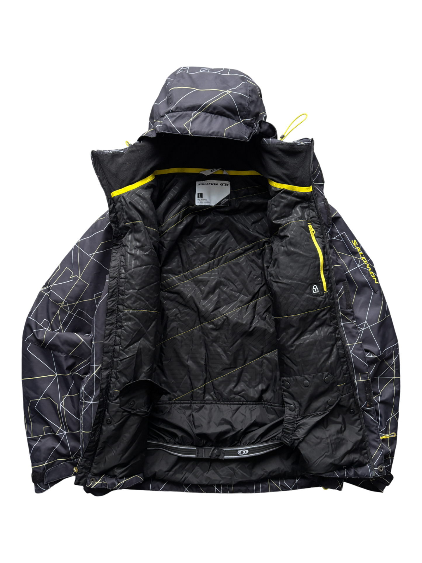 SALOMON BLACK/YELLOW SKI WATERPROOF JACKET