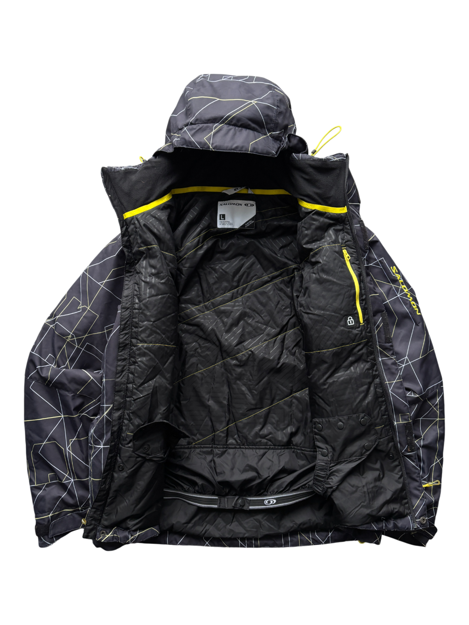 SALOMON BLACK/YELLOW SKI WATERPROOF JACKET