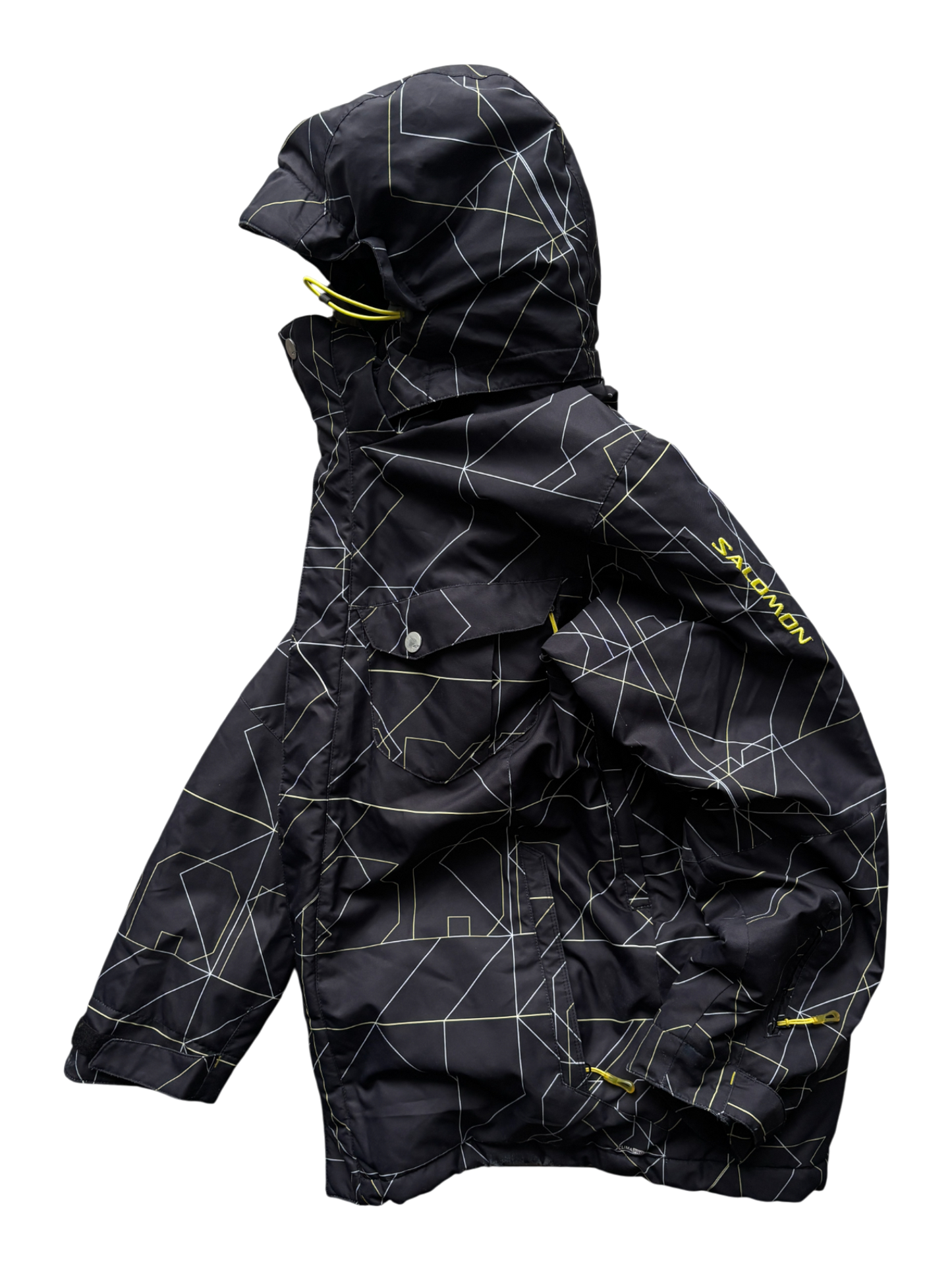 SALOMON BLACK/YELLOW SKI WATERPROOF JACKET