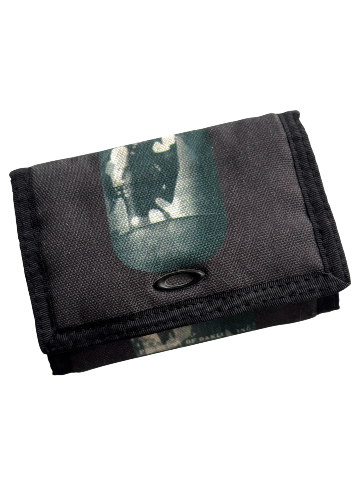 EARLY 00'S OAKLEY TRI-FOLD BOMB GRAPHIC LIGHT WALLET