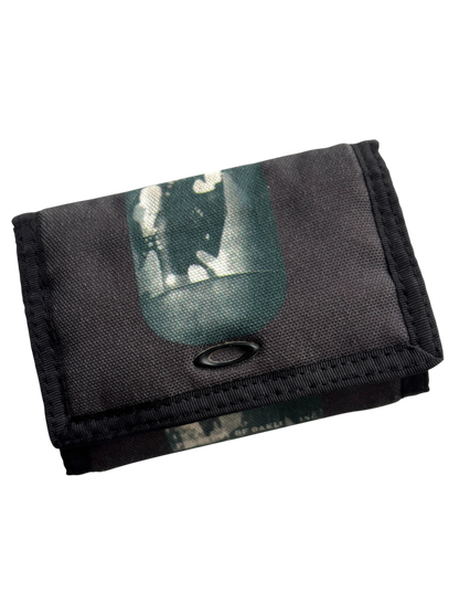EARLY 00'S OAKLEY TRI-FOLD BOMB GRAPHIC LIGHT WALLET