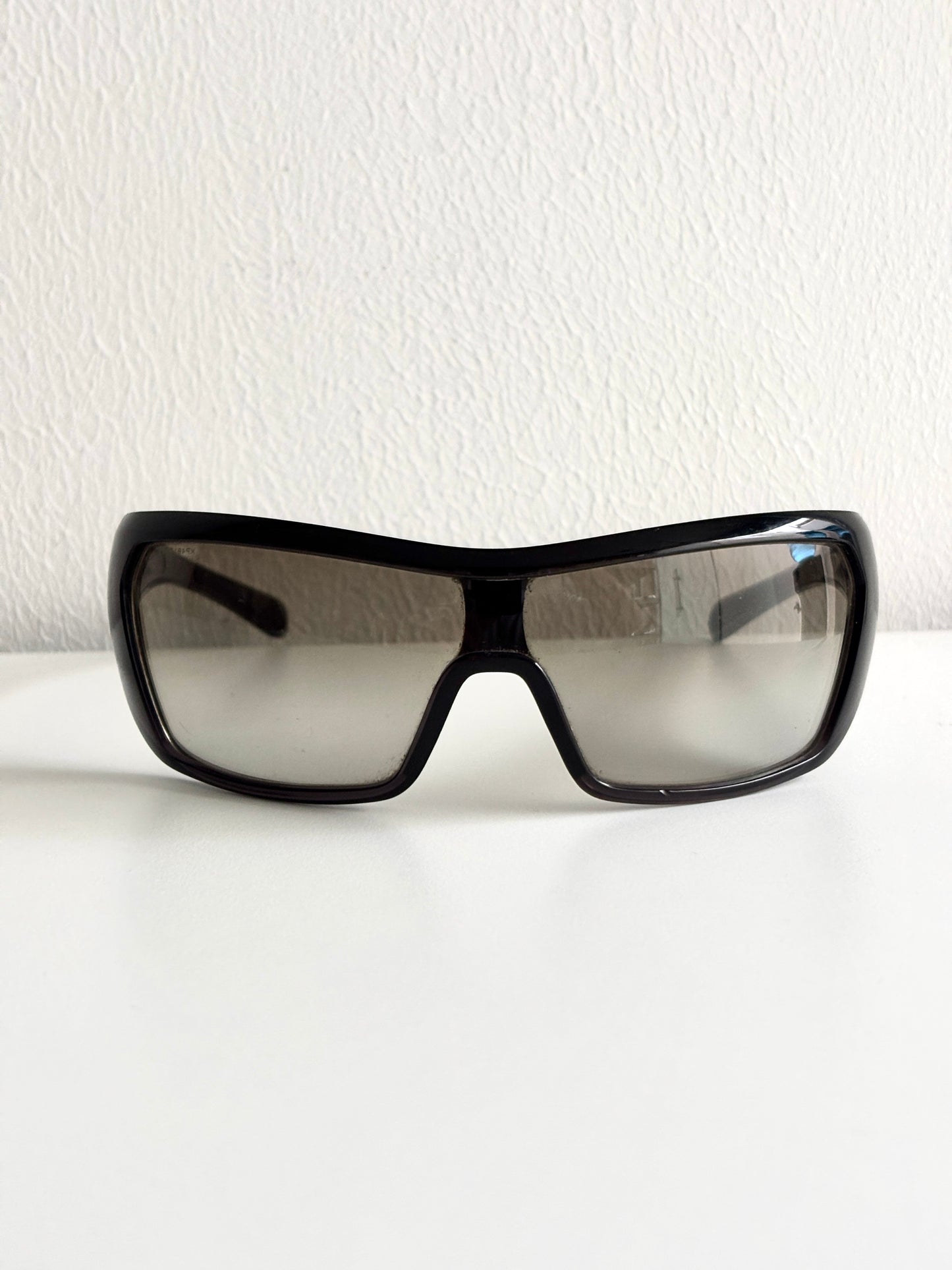 00's Prada Linea Rossa Black Mask Sunglasses