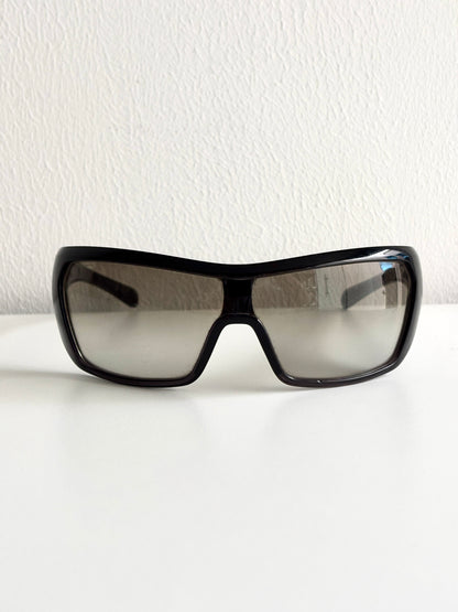 00's Prada Linea Rossa Black Mask Sunglasses