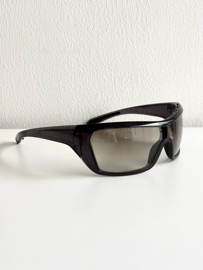 00's Prada Linea Rossa Black Mask Sunglasses