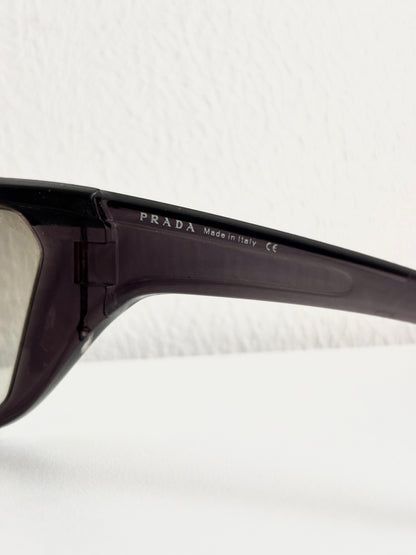 00's Prada Linea Rossa Black Mask Sunglasses