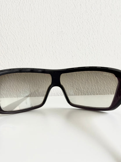 00's Prada Linea Rossa Black Mask Sunglasses