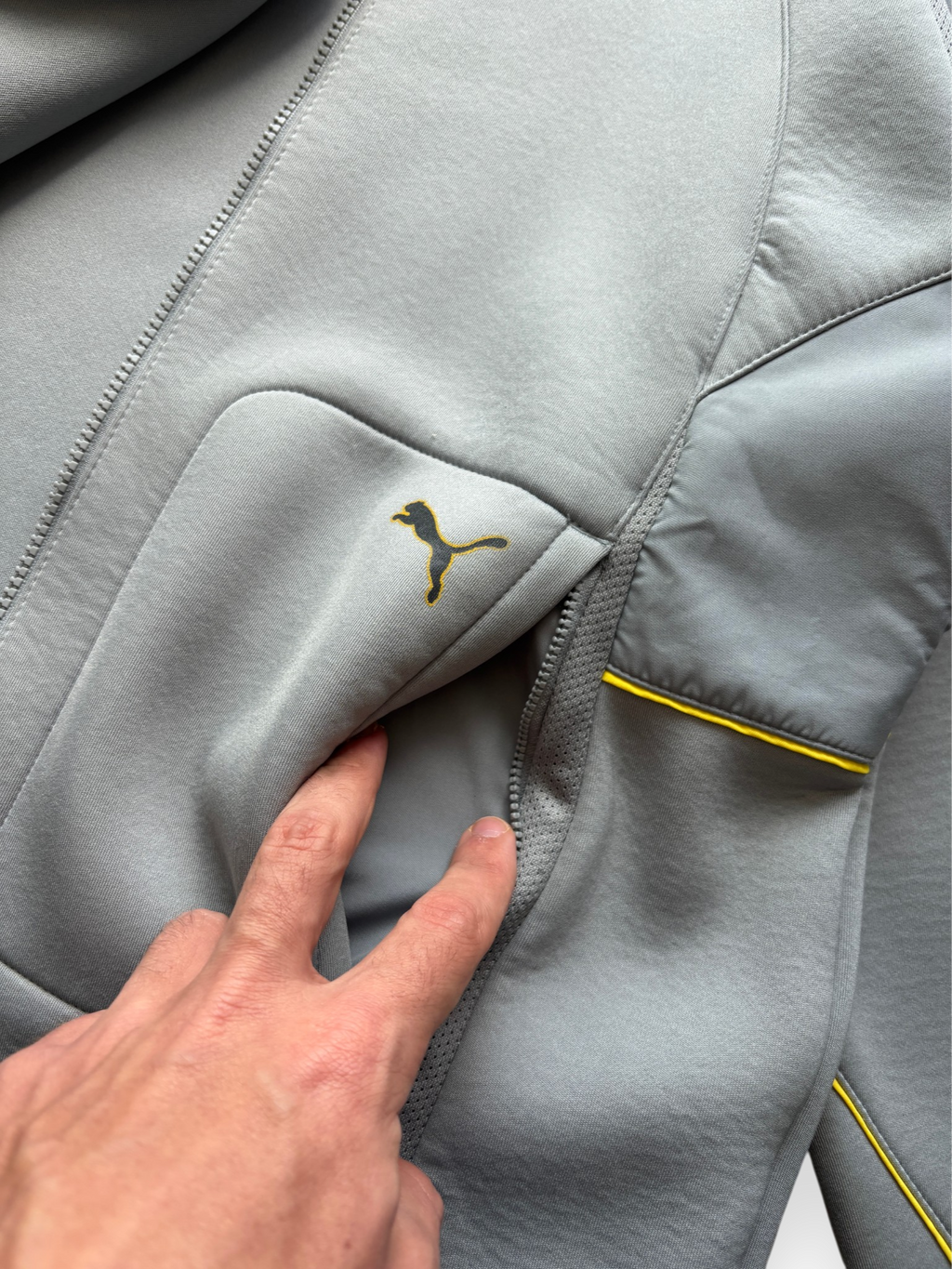 2000s Puma Track Neoprene Baby Blue Jacket (M)