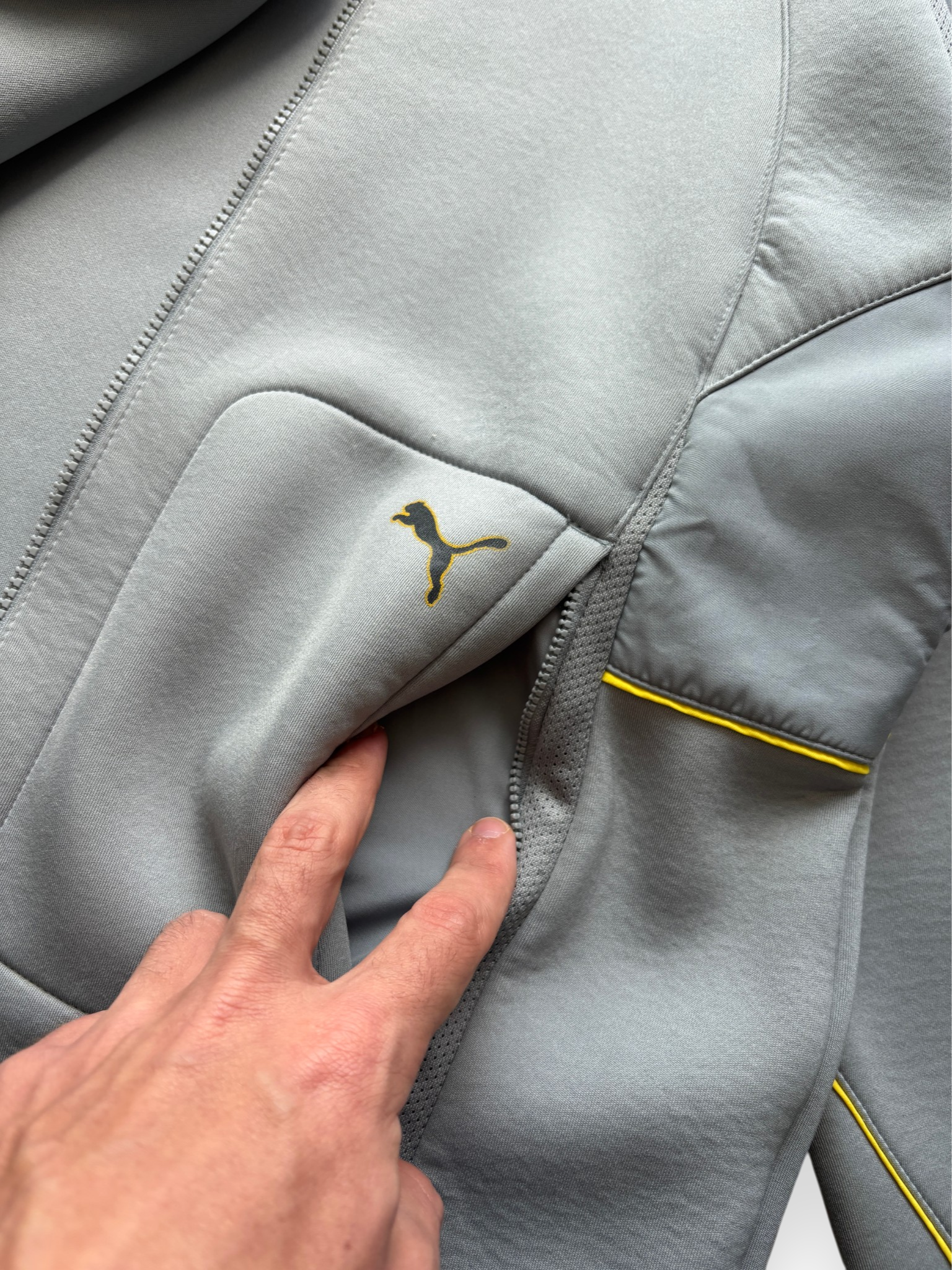 2000s Puma Track Neoprene Baby Blue Jacket (M)