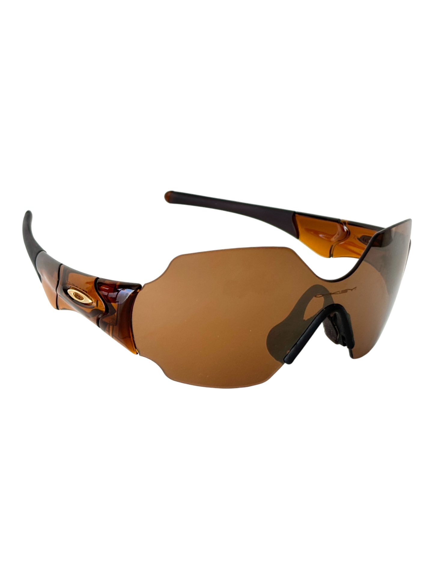 2004 Oakley New Zero L Rootbeer / Gold Iridium Sunglasses