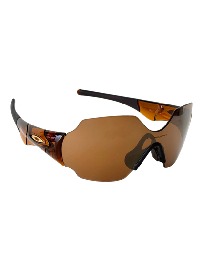 2004 Oakley New Zero L Rootbeer / Gold Iridium Sunglasses