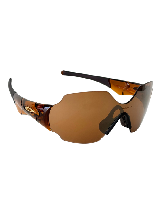 2004 Oakley New Zero L Rootbeer / Gold Iridium Sunglasses
