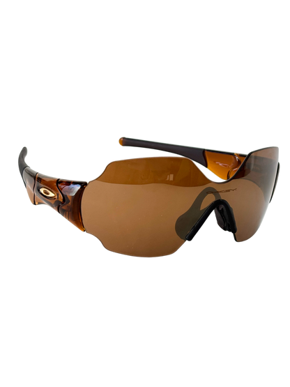 2004 Oakley New Zero L Rootbeer / Gold Iridium Sunglasses