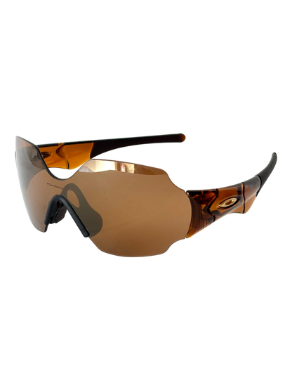2004 Oakley New Zero L Rootbeer / Gold Iridium Sunglasses