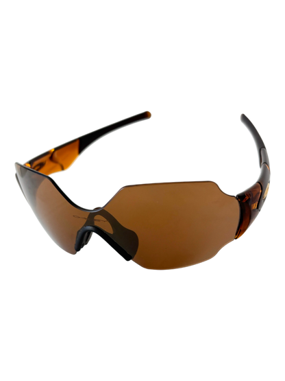 2004 Oakley New Zero L Rootbeer / Gold Iridium Sunglasses